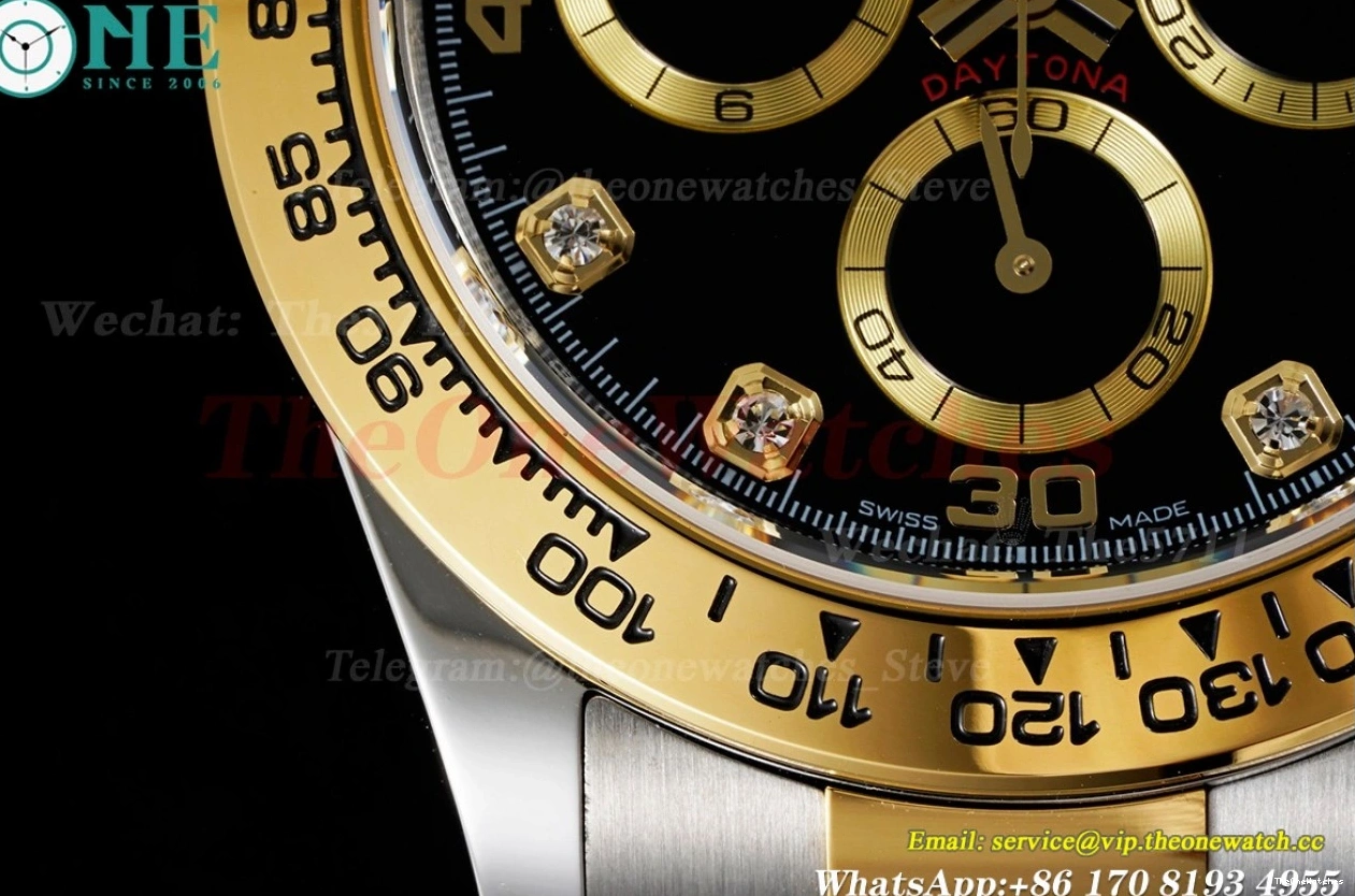 YG Black Dial Daytona 904L SA4130 116503 YG V2 BTF 0412